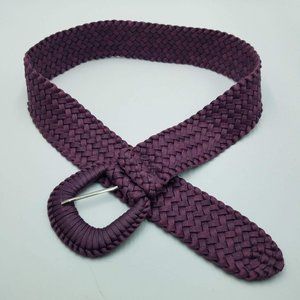 Braided Purple Adjustable Cotton Belt